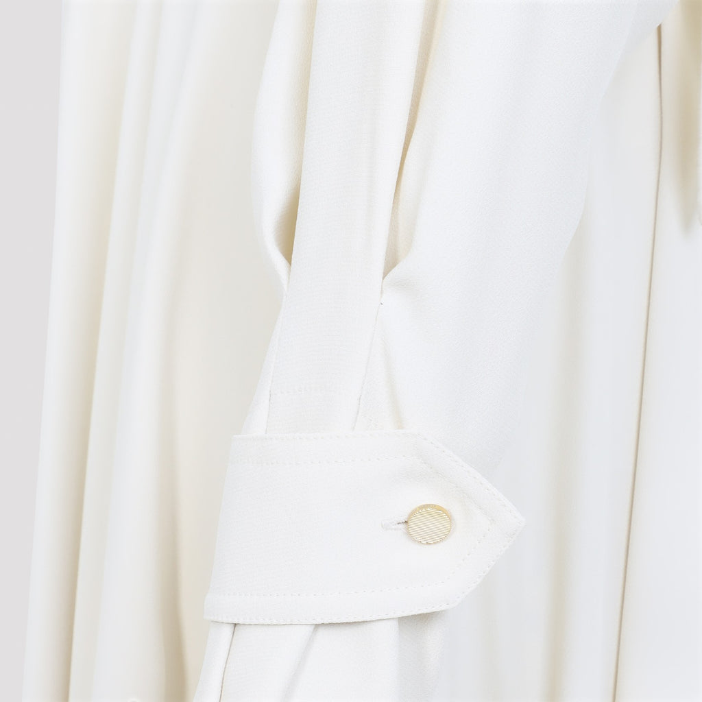 Alberta Ferretti Women's Viscose Satin Dress in Ivory