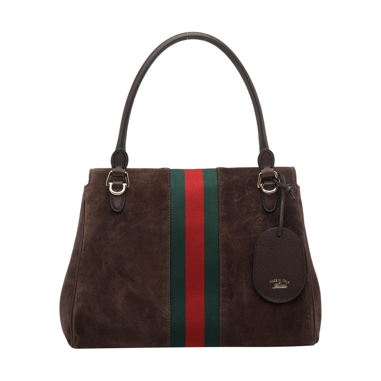 Gucci Women's Horsebit Leather Handbag in Brown
