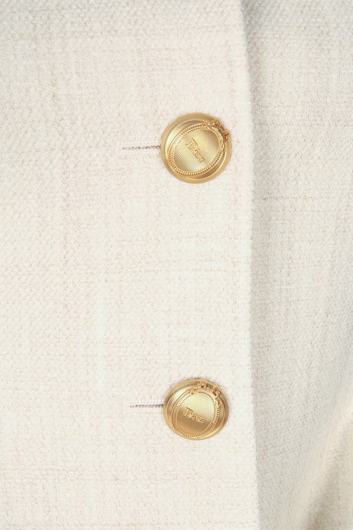 Dior Women's Peplum Jacket in Beige Boucle