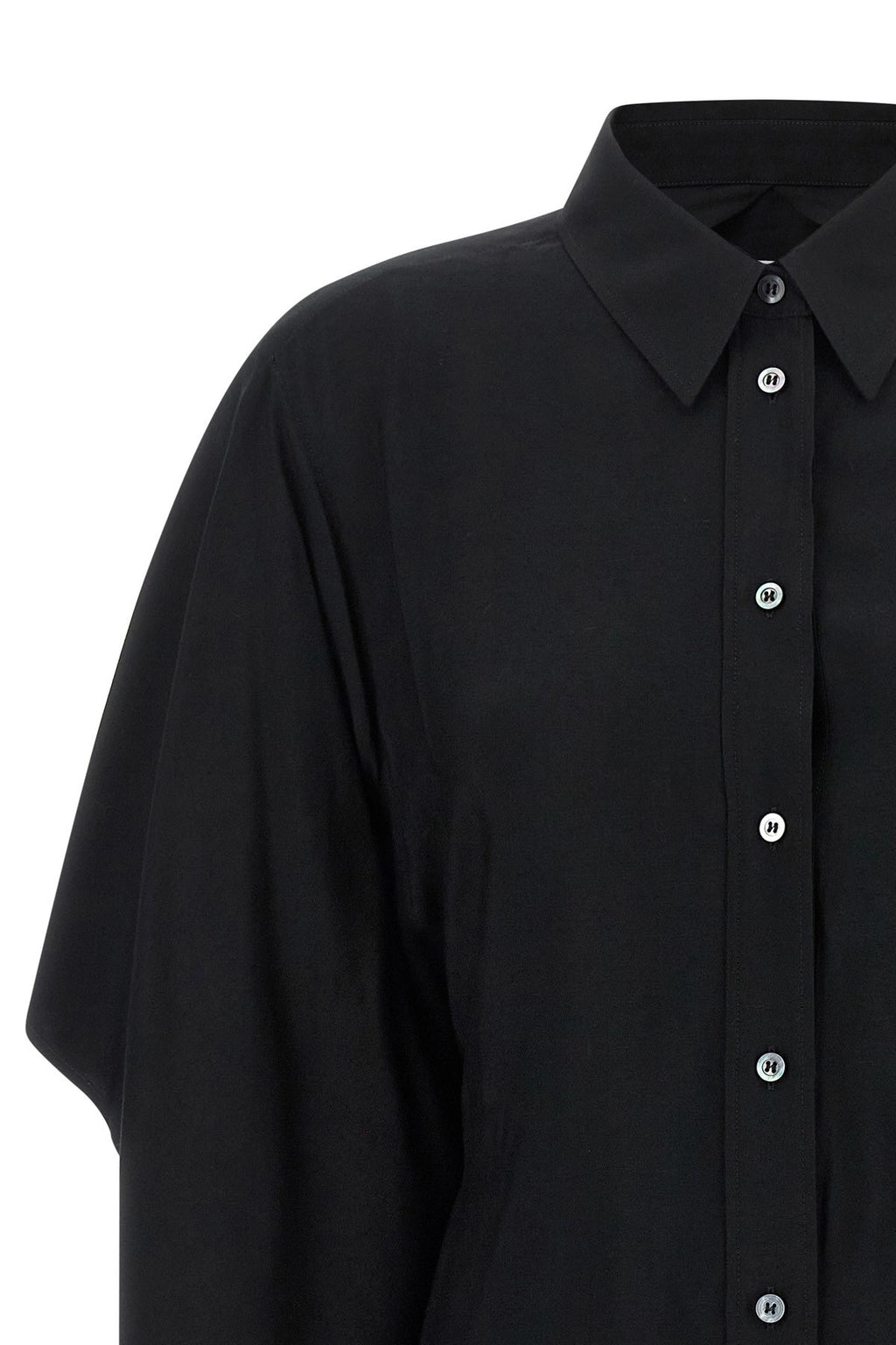 Maison Margiela Women's Viscose Cape Shirt in Black