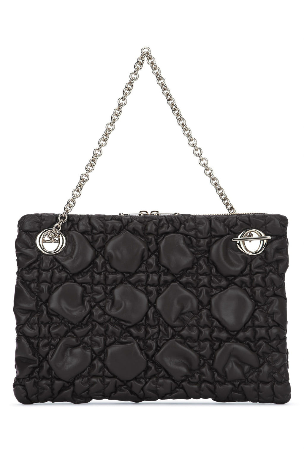 Dior Women's Small Crunch Bag in Black Calfskin