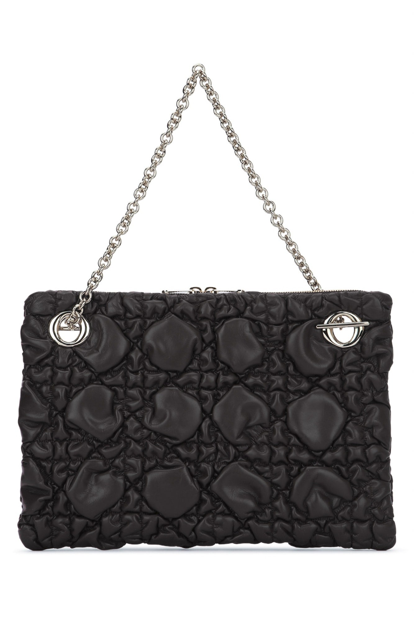 Dior Women's Small Crunch Bag in Black Calfskin
