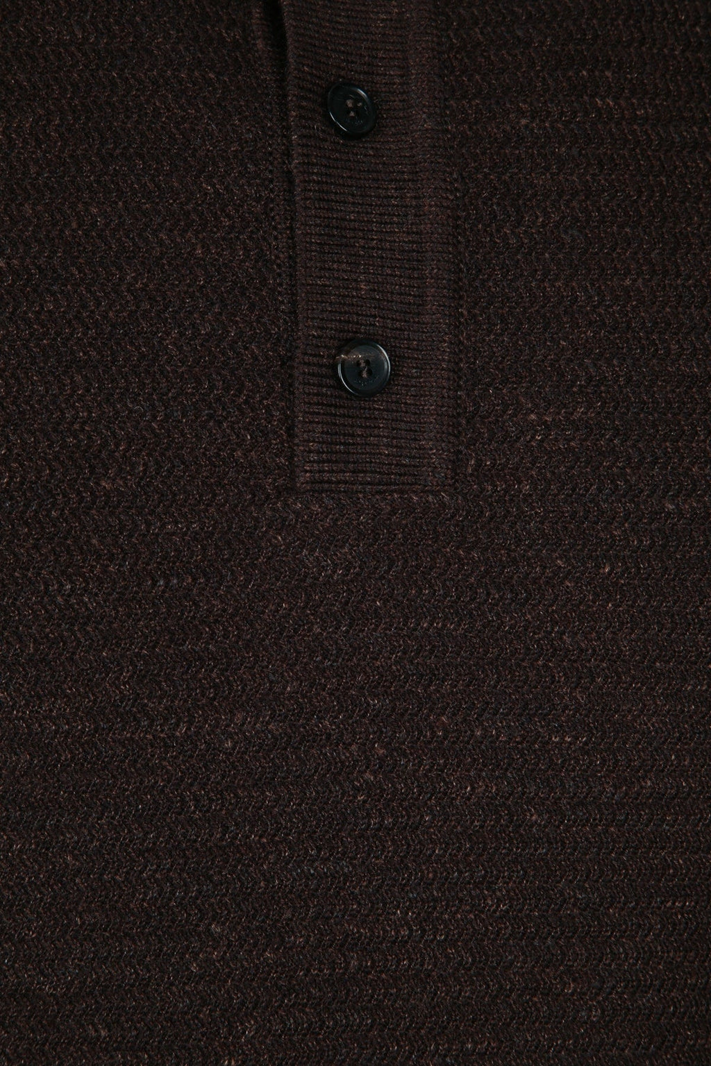 Loro Piana Men's Gokarna Wool Polo Sweatshirt in Brown