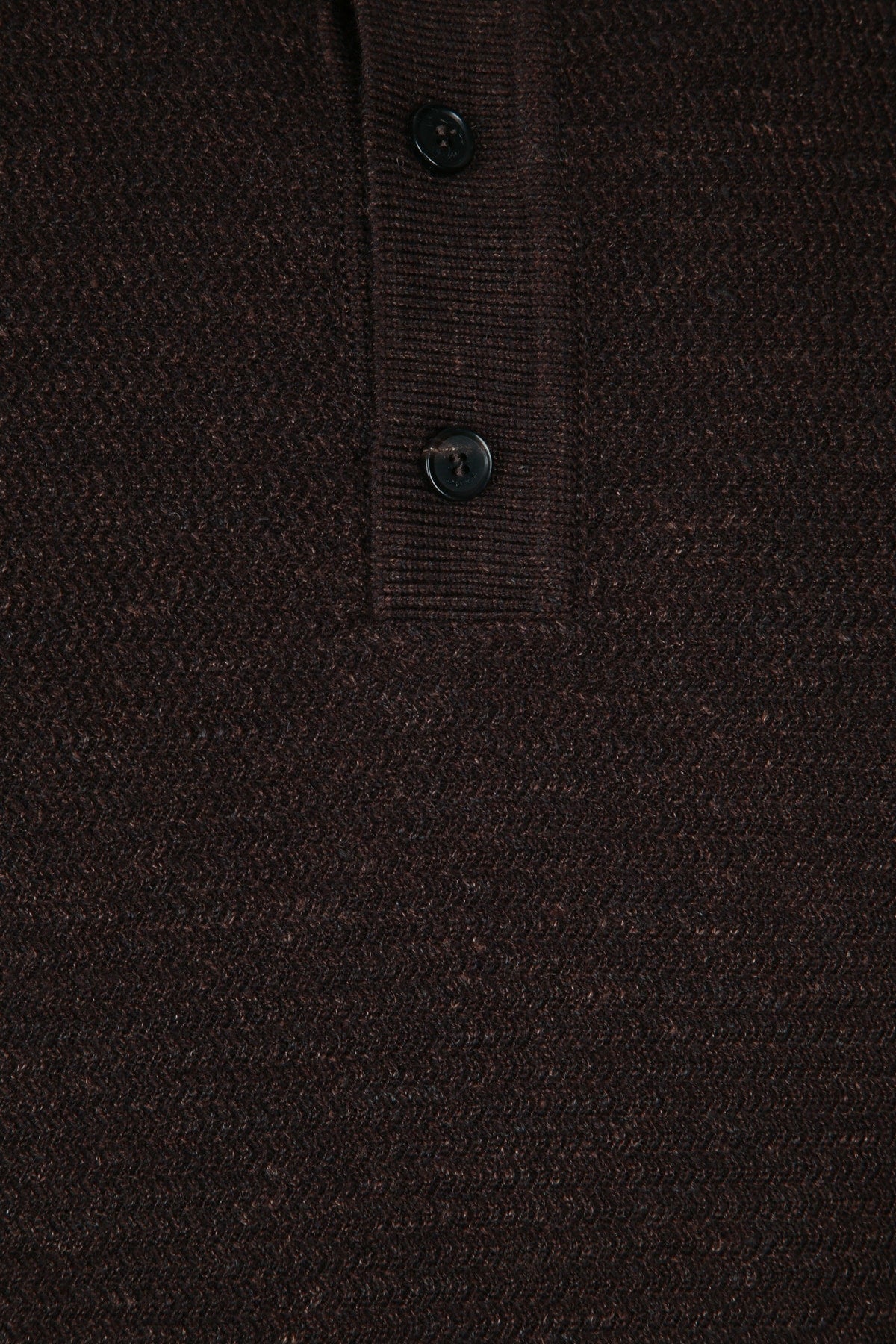 Loro Piana Men's Gokarna Wool Polo Sweatshirt in Brown