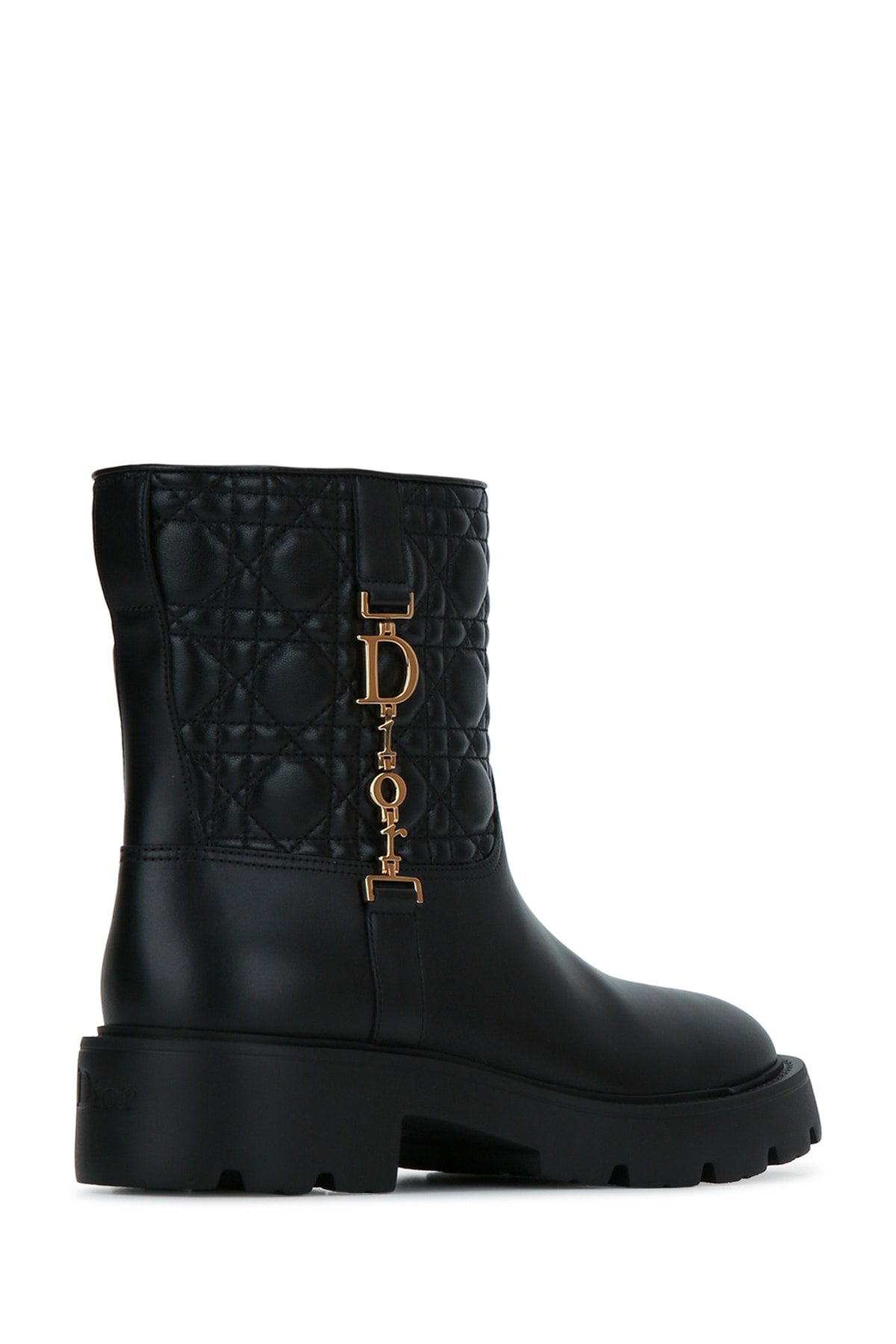 Dior Women's Cannage Ankle Boots in Black Calfskin