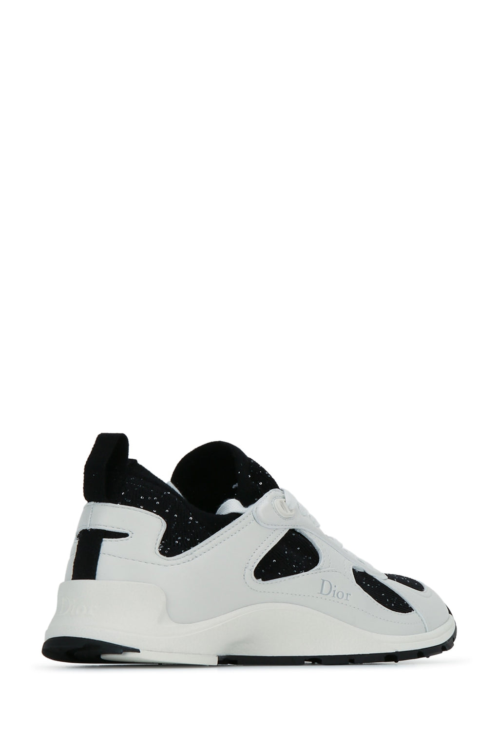 Dior Women's Mile Sneakers in White and Black Nylon