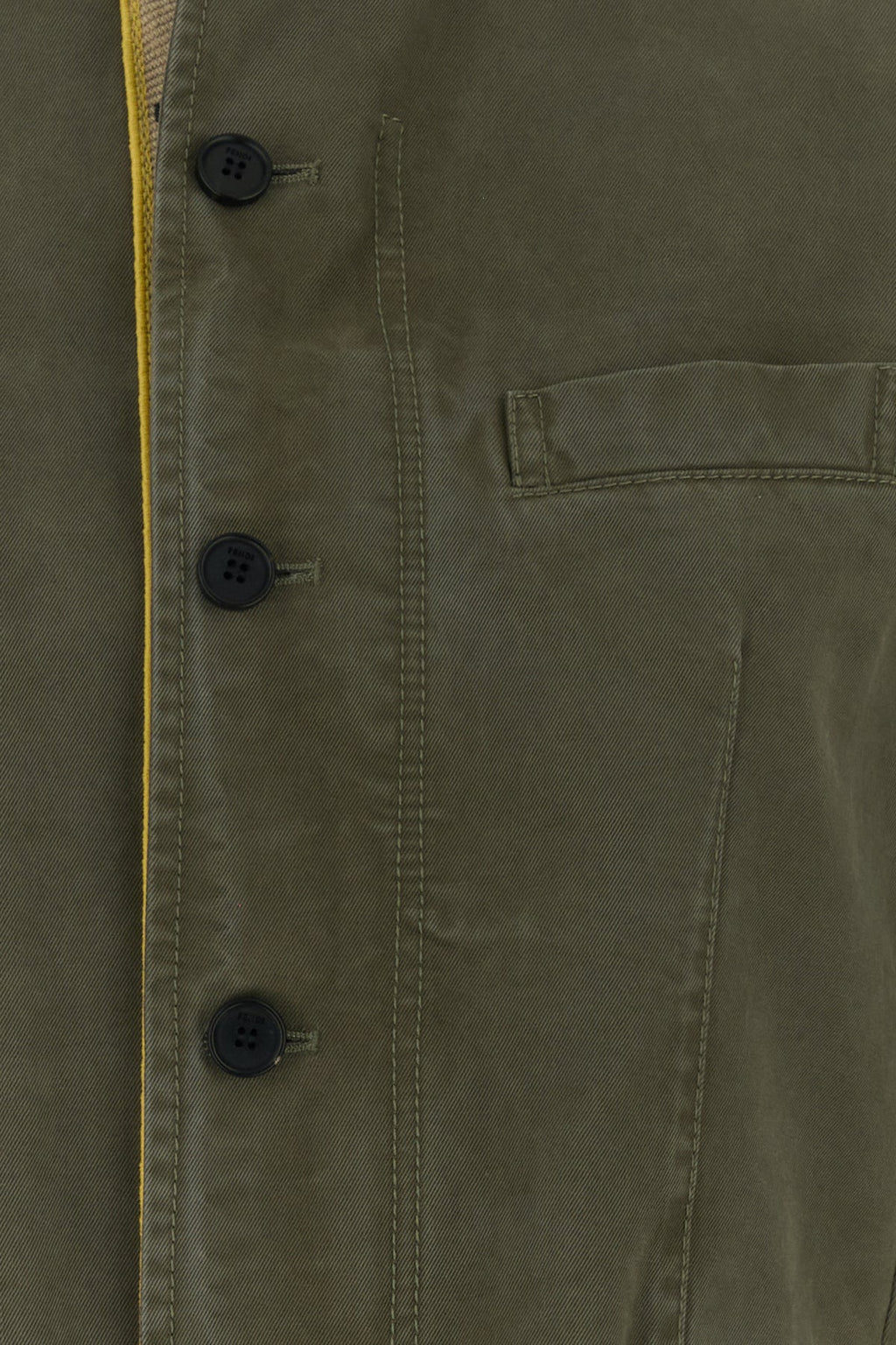FENDI Women's Army Green Cotton Blazer