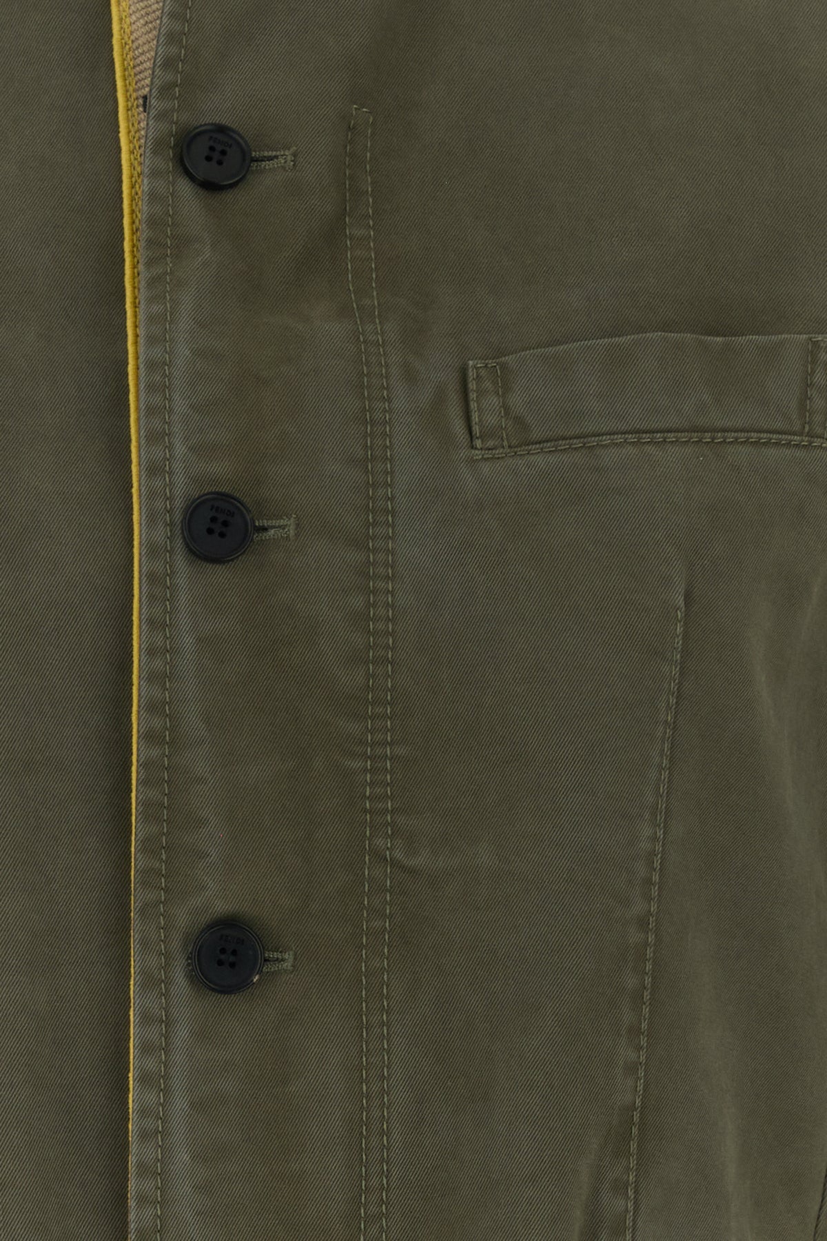 FENDI Women's Army Green Cotton Blazer