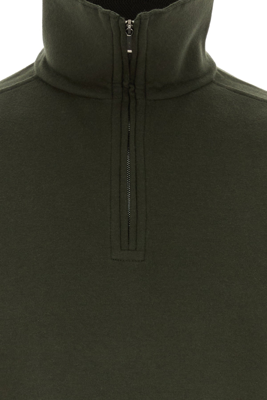 Loro Piana Men's Whitney Cashmere Polo Sweatshirt in Army Green / Pine Grove