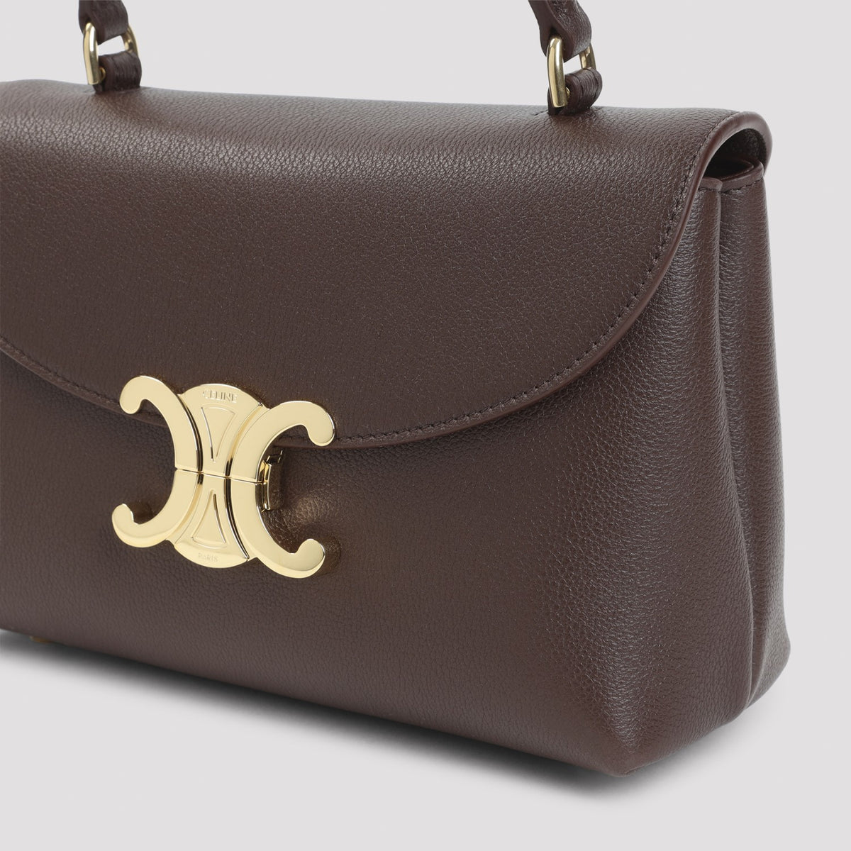 Celine Women's Teen Nino Calfskin Shoulder Bag in Chestnut