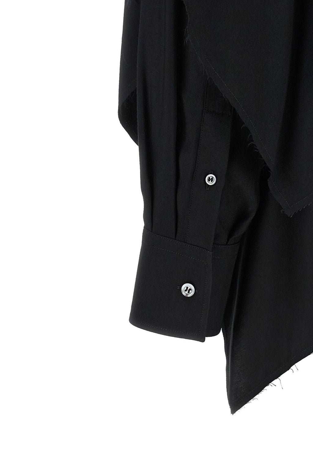 Maison Margiela Women's Viscose Cape Shirt in Black