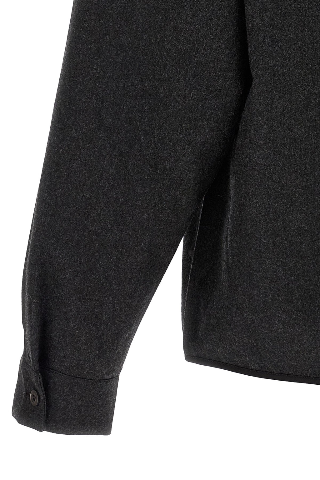Prada Men's Wool Shirt Jacket in Gray