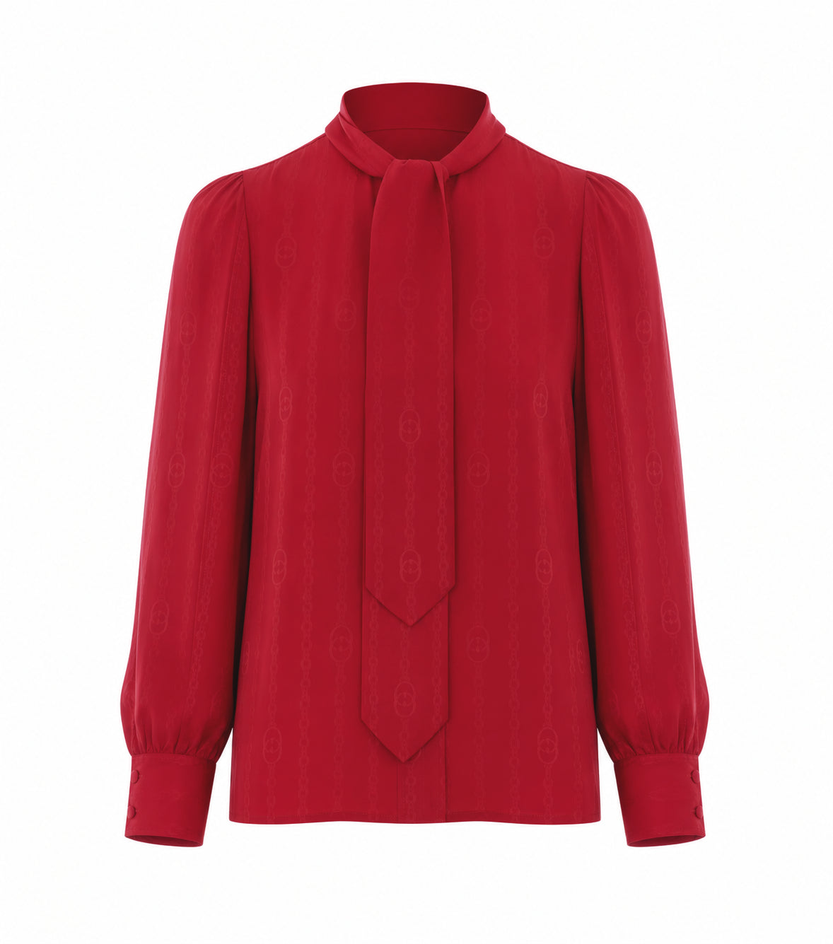 Gucci Women's Interlocking G Chain Silk Jacquard in Red - view 1