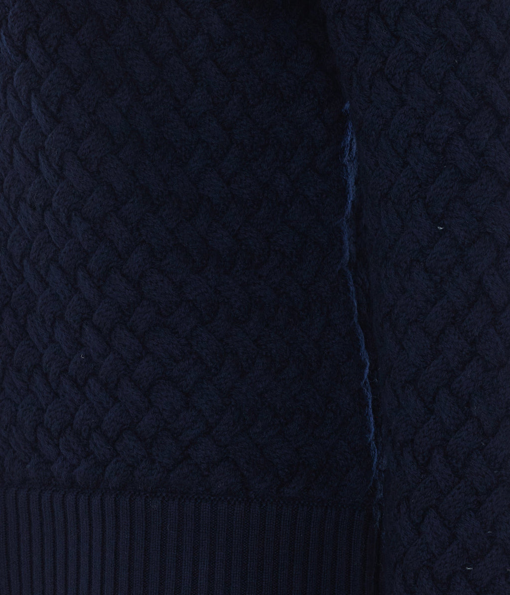 Bottega Veneta Women's Intrecciato Wool in Midnight Blue - view 2