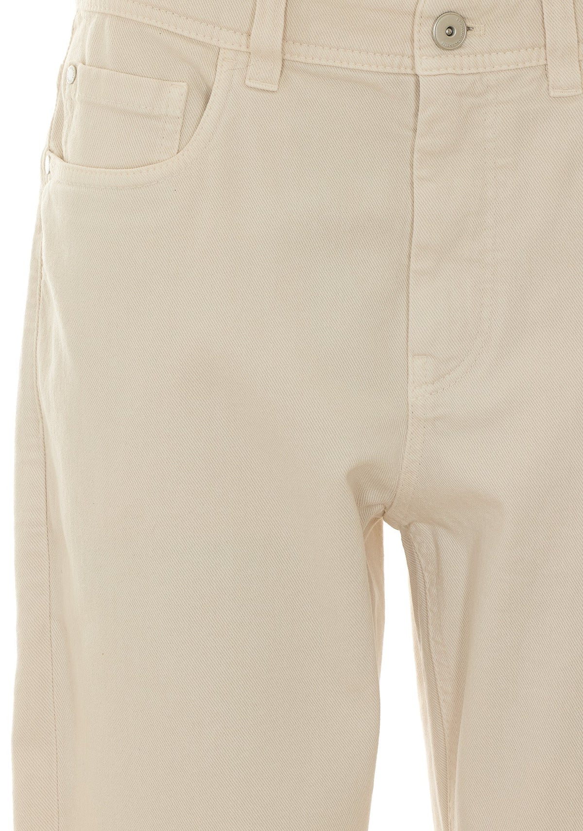 Brunello Cucinelli Women's Jeans in Ecru Cotton - view 4