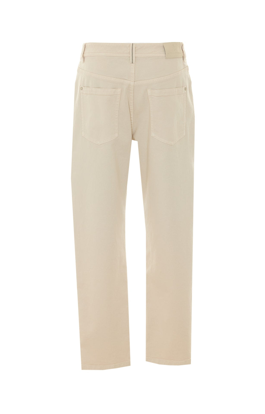 Brunello Cucinelli Women's Jeans in Ecru Cotton - view 2