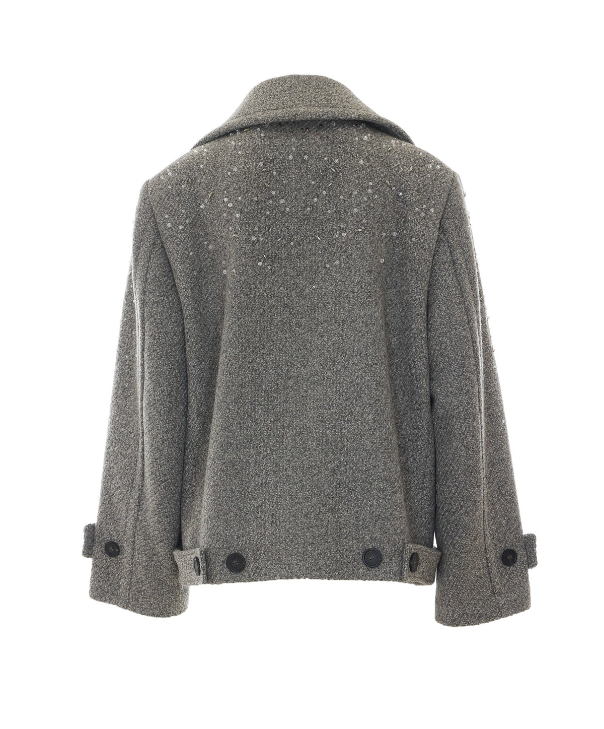 Golden Goose Women's Journey Short Trench Coat in Grey - view 3