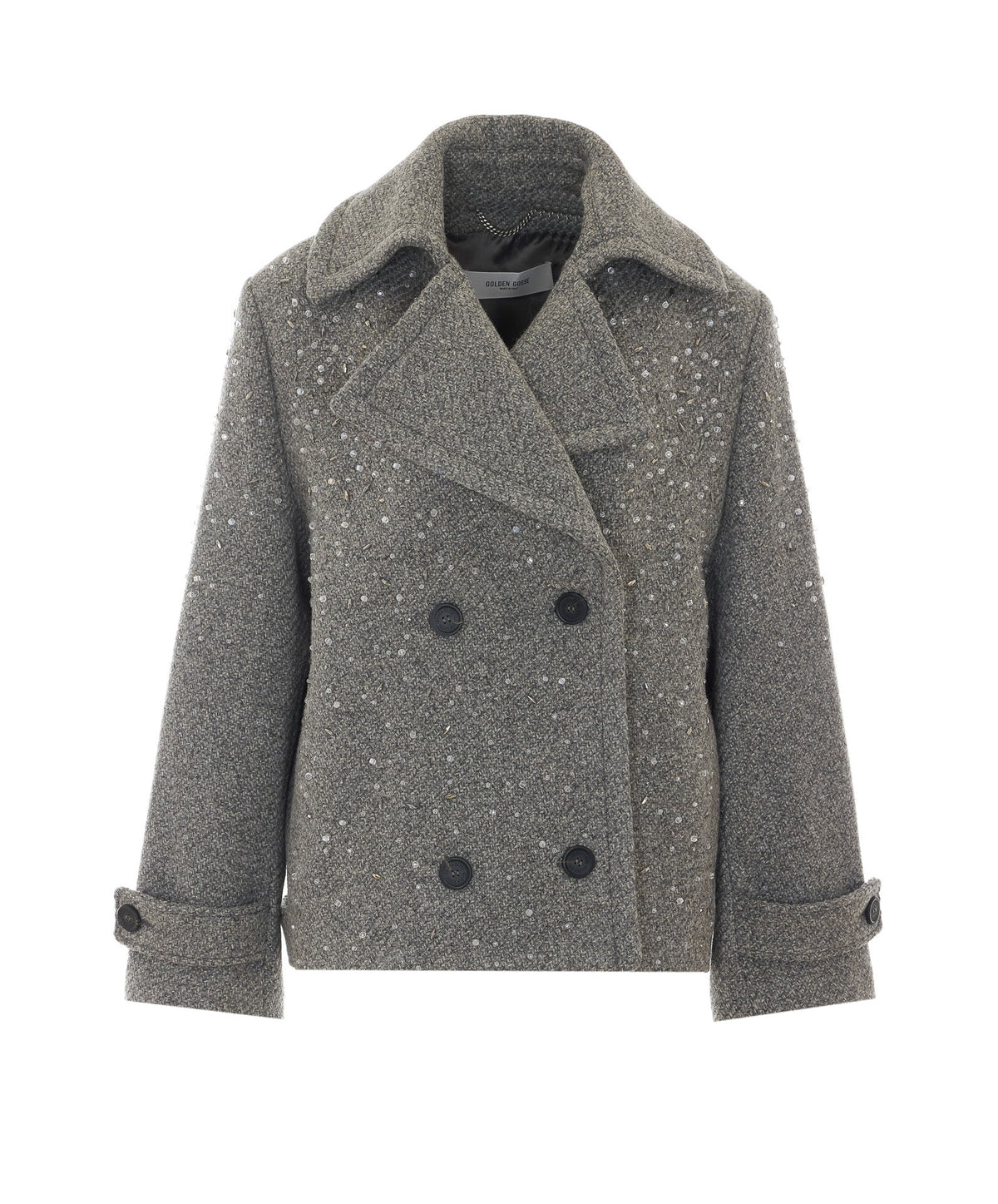 Golden Goose Women's Journey Short Trench Coat in Grey - view 1