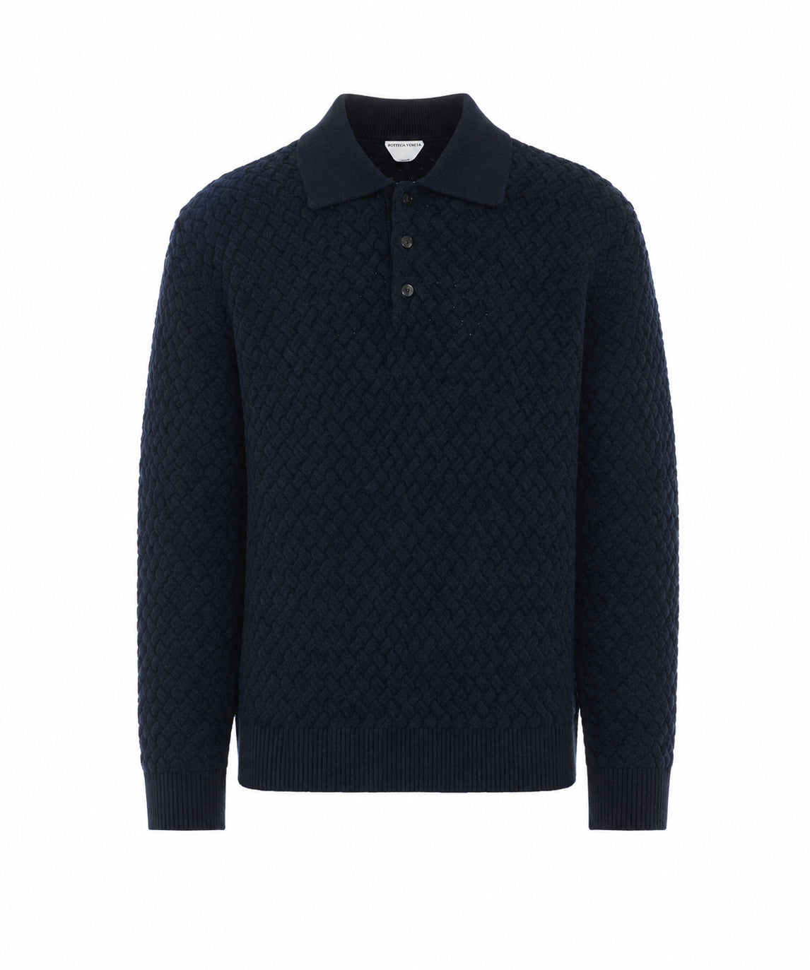 Bottega Veneta Men's Knitted Sweater in Blue Wool - view 1
