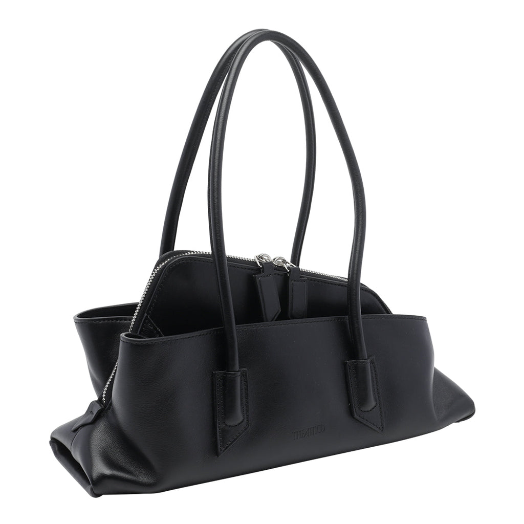 The Attico Women's La Passeggiata Small Shoulder in Black - view 3
