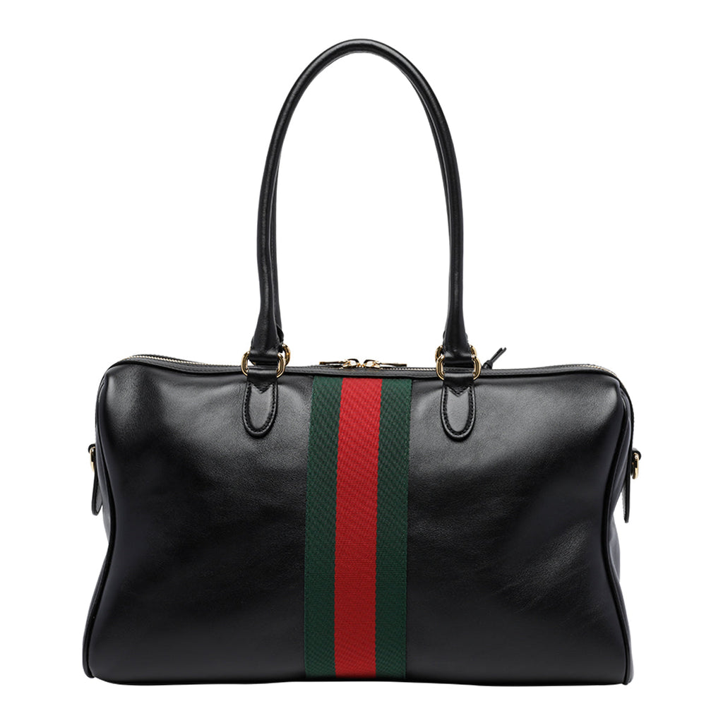 Gucci Women's Large Borsetto Boston Bag in Black Leather - view 3