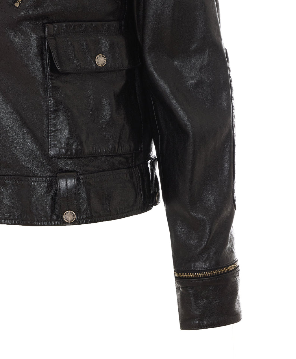 Golden Goose Men's Leather Biker Jacket in Black Cotton - view 4