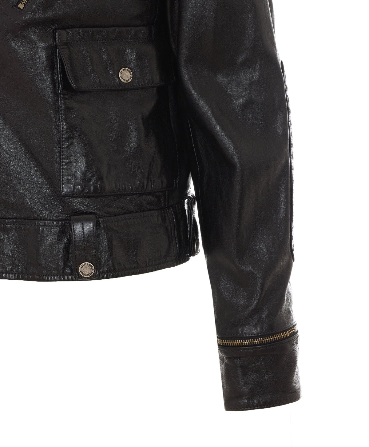 Golden Goose Men's Leather Biker Jacket in Black Cotton - view 4