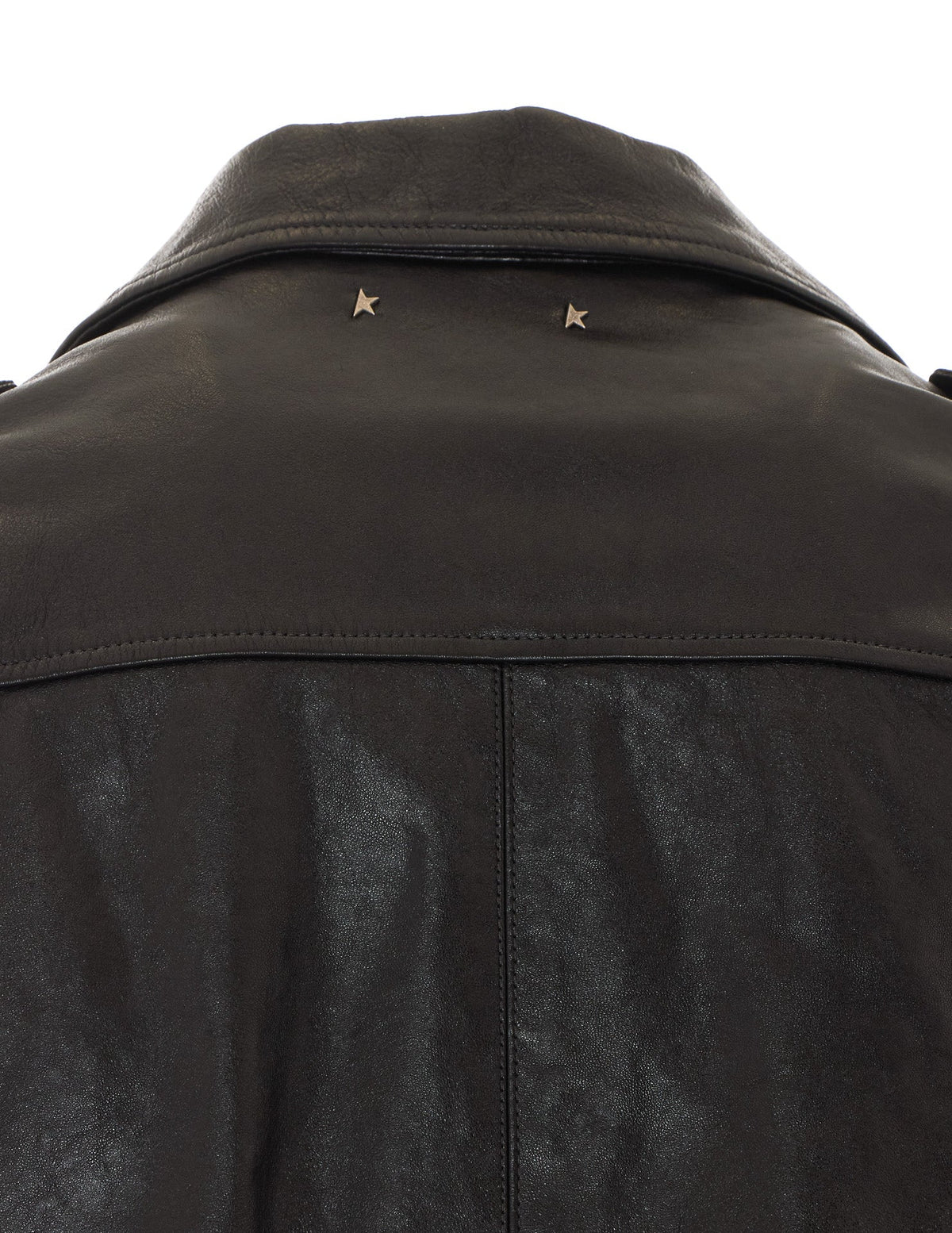 Golden Goose Men's Leather Biker Jacket in Black Cotton - view 3