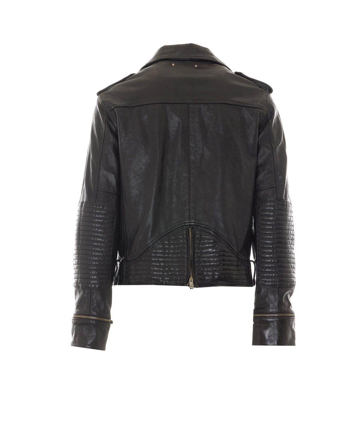 Golden Goose Men's Leather Biker Jacket in Black Cotton - view 2