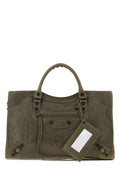 Balenciaga Women's Le City Medium Leather Handbag in Army Green