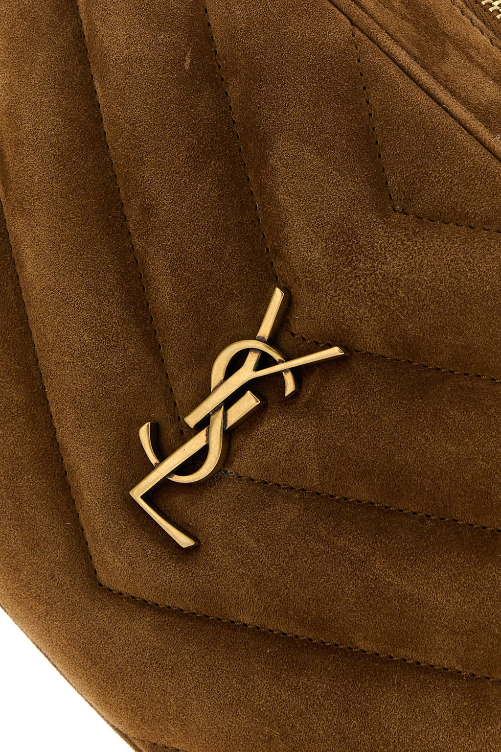 Saint Laurent Women's LouLou Suede Crossbody Bag in Camel