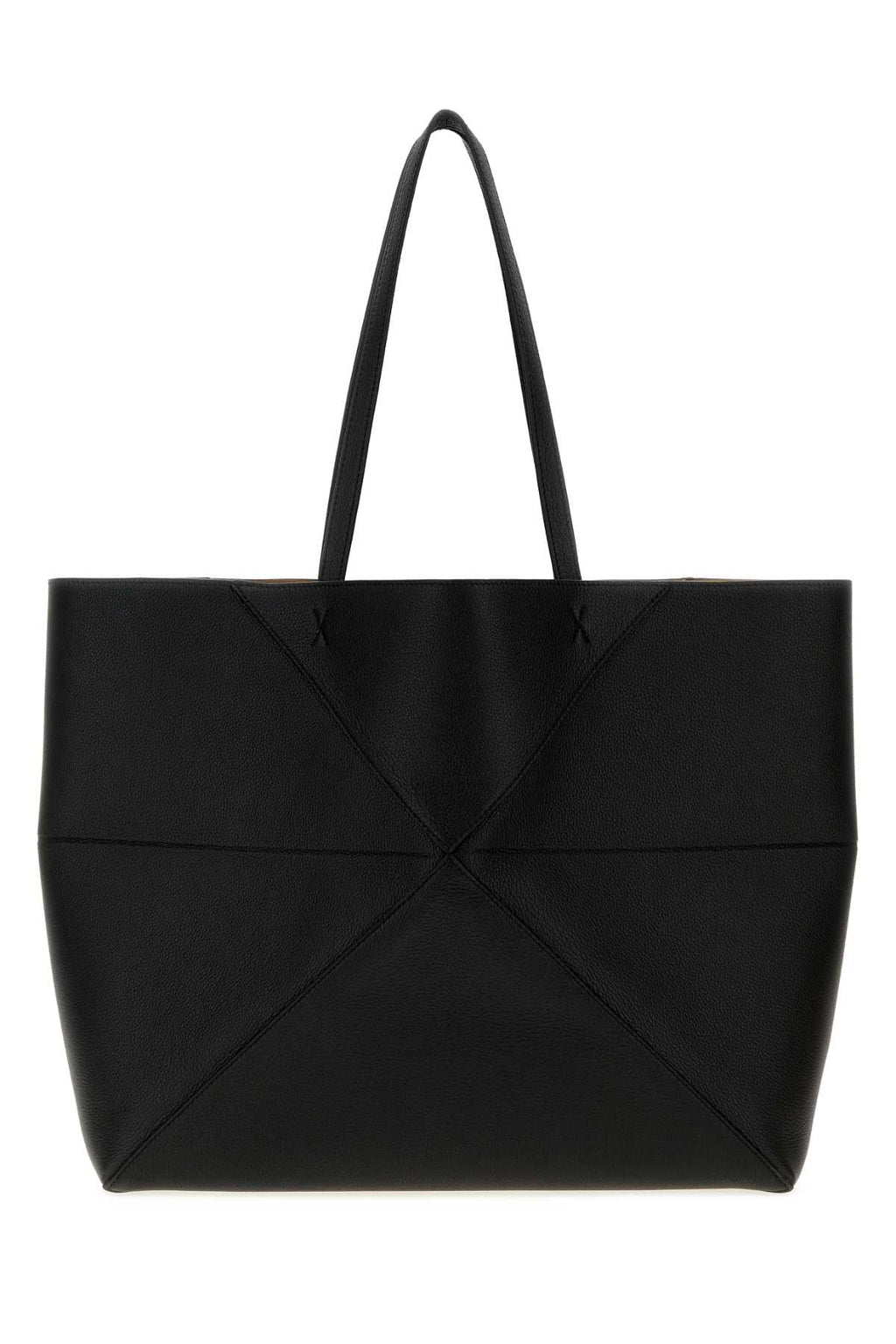 Loewe Women's Suede Puzzle Fold Tote in Black - view 3