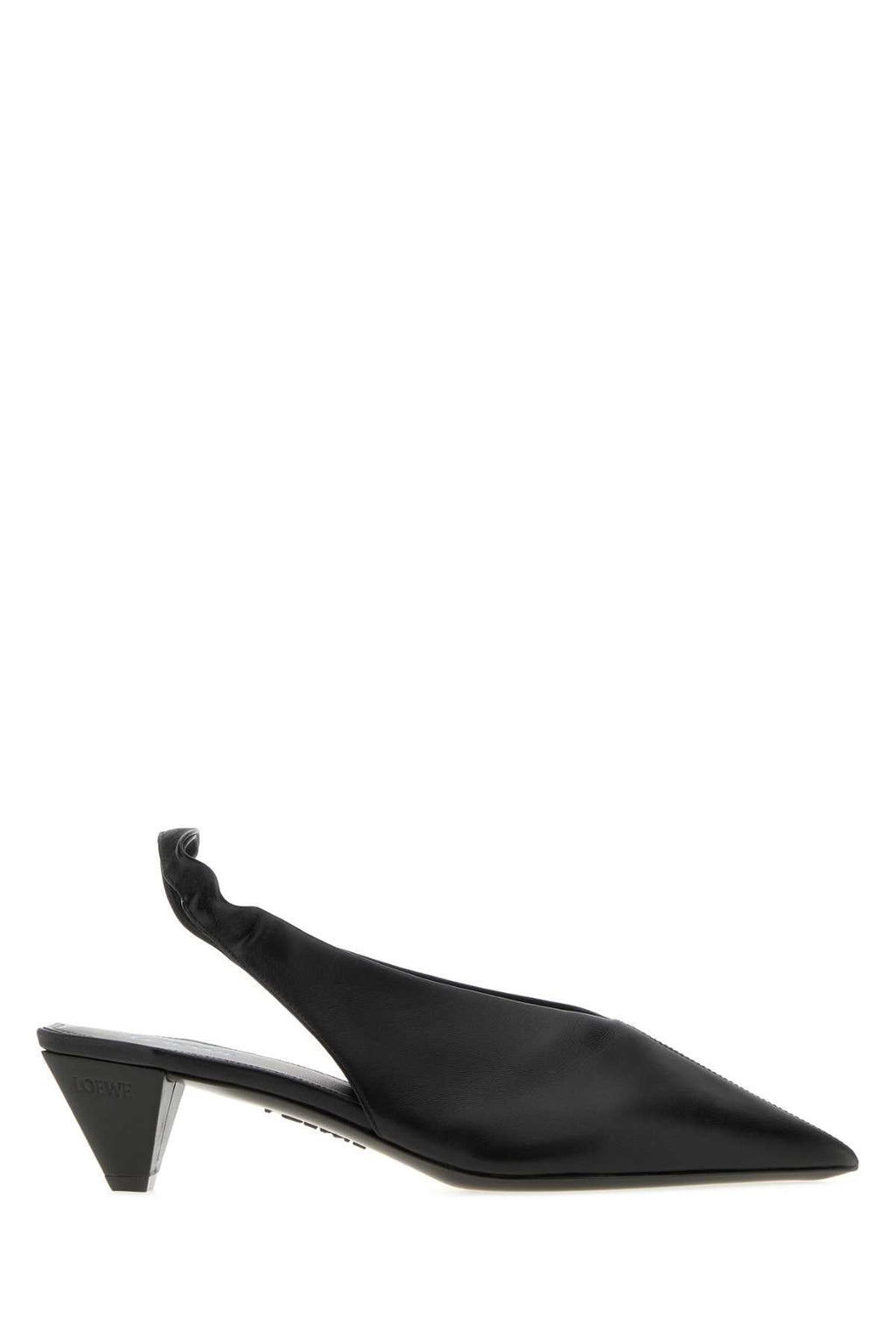 Loewe Women's Leather Origami Cubic Slingbacks in Black - view 1