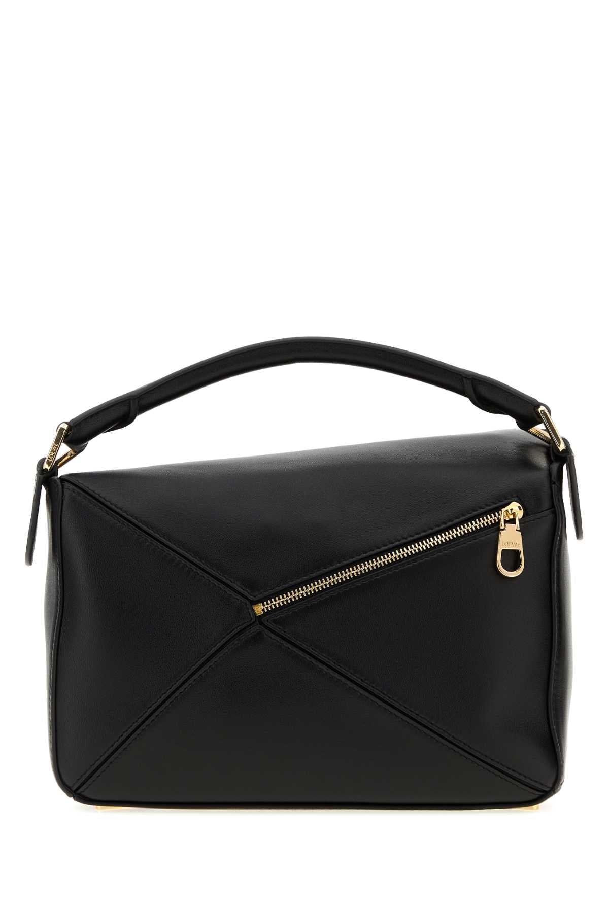 Loewe Women's Puzzle Small Leather Bag in Black - view 3