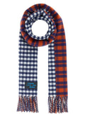 Loewe Women's Wool Cashmere Scarf in Red/Blue - view 1