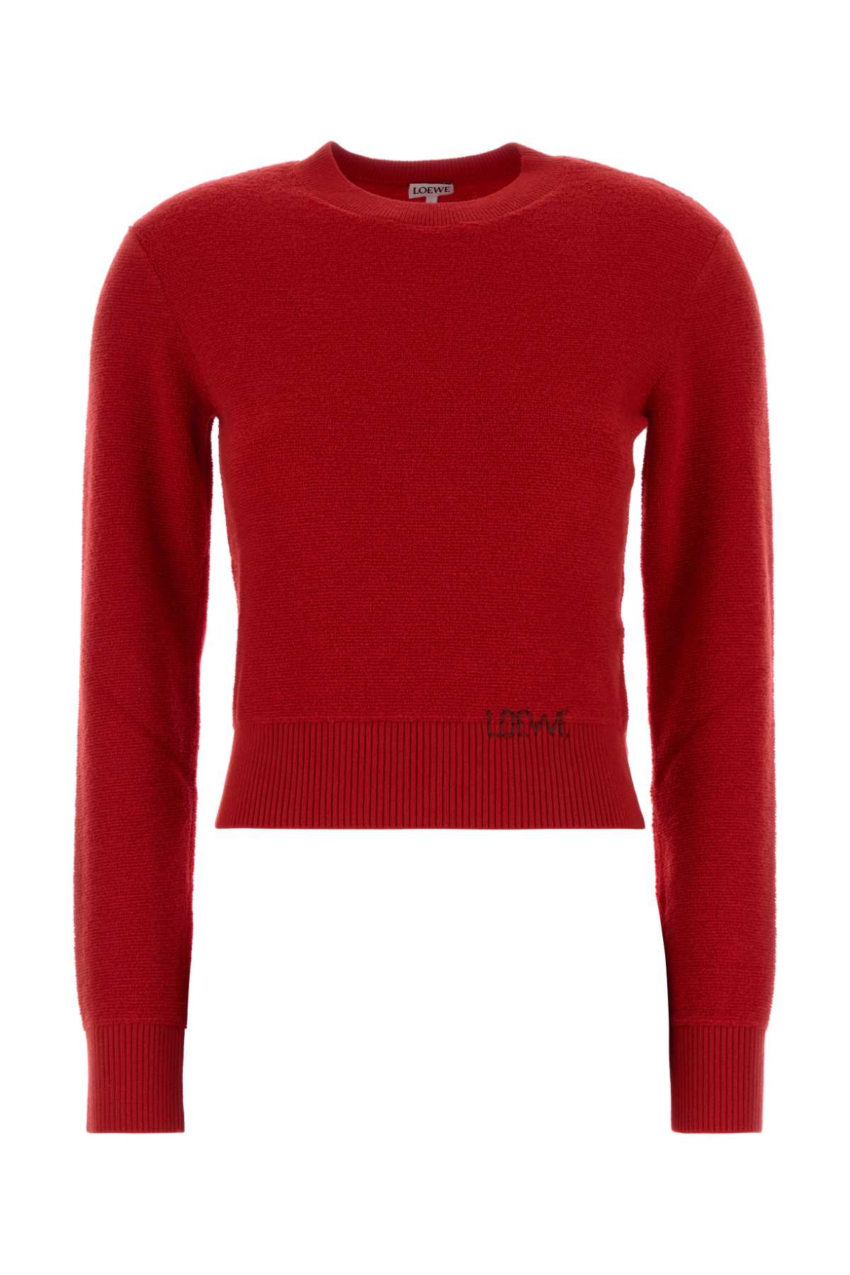 Loewe Women's Wool Sweater in Red - view 1
