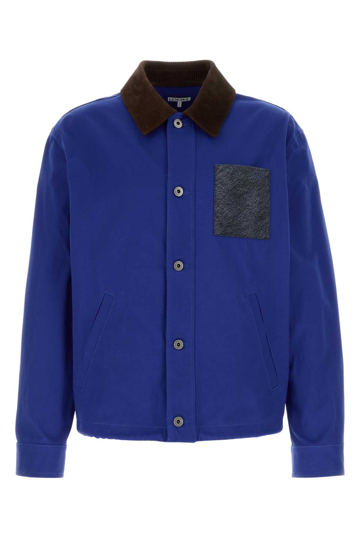 Loewe Men's Cotton Workwear Jacket in Blue - view 1