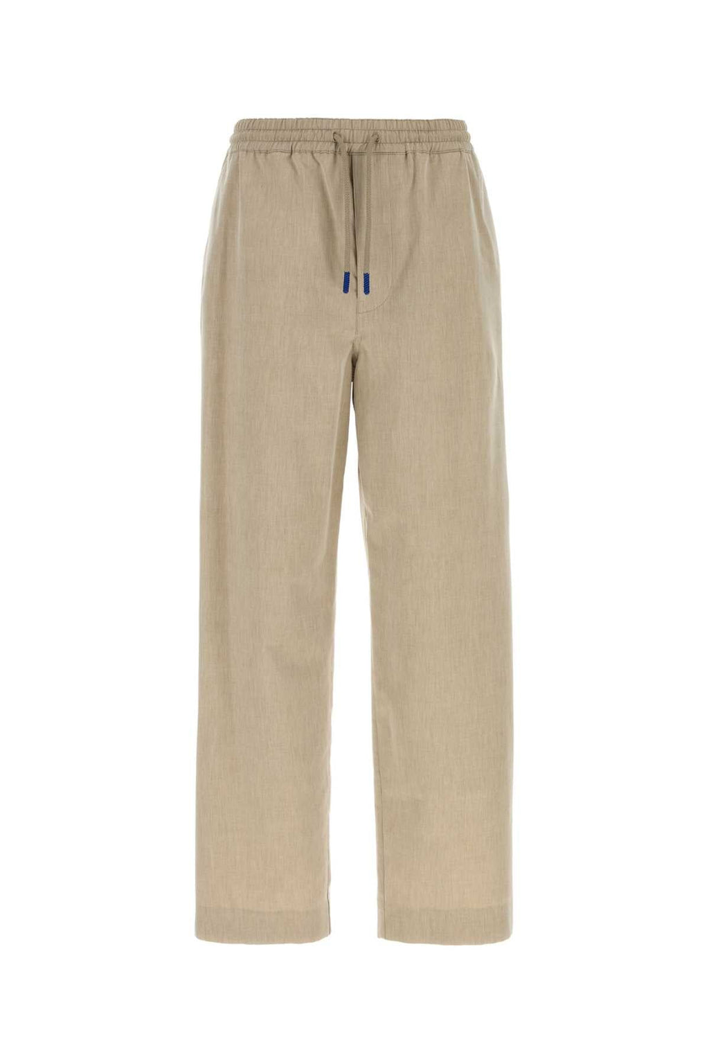 Loewe Men's Wool Drawstring Trousers in Beige - view 1