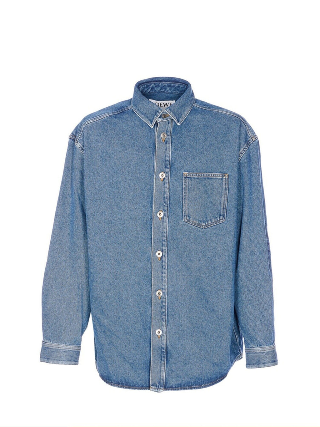 Loewe Men's Anagram Shirt in Blue