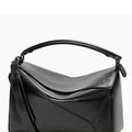 Loewe Men's Puzzle Large Shoulder Bag in Black