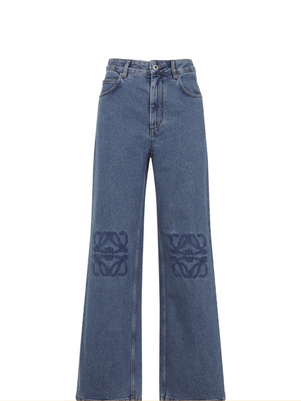 Loewe Women's Anagram Jeans in Blue