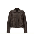 Loewe Women's Leather Jacket in Brown