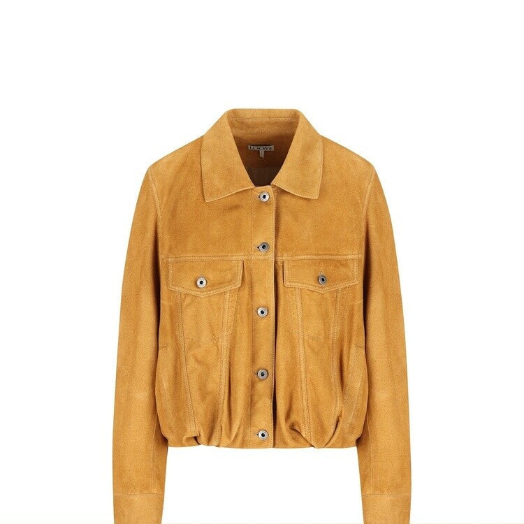 Loewe Women's Leather Jacket in Camel