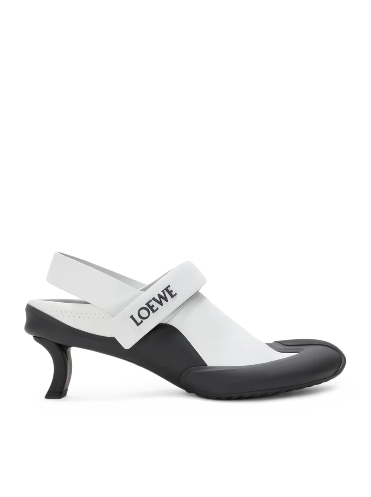 Loewe Women's Dive Slingbacks in White Leather - view 1