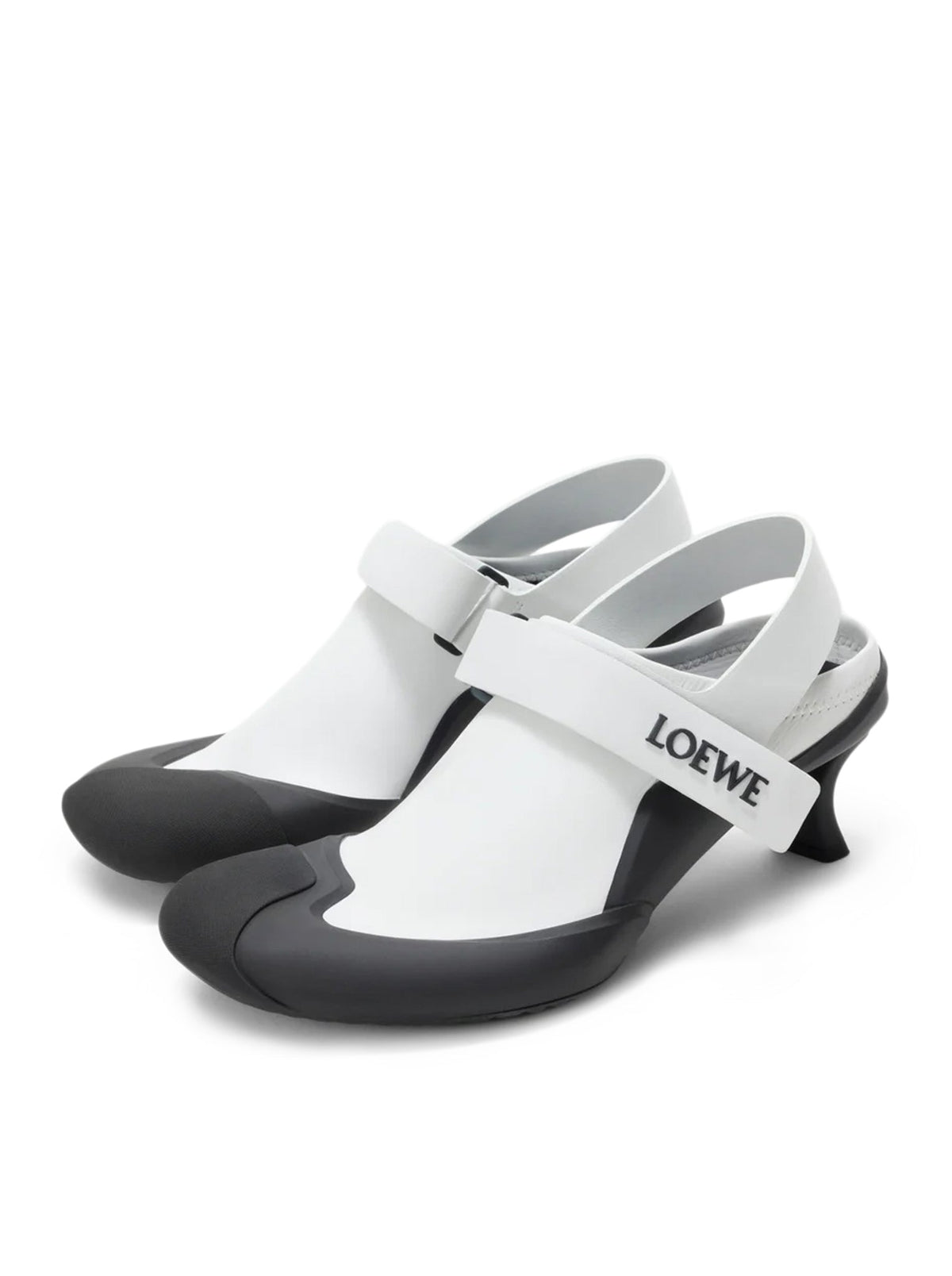 Loewe Women's Dive Slingbacks in White Leather - view 2