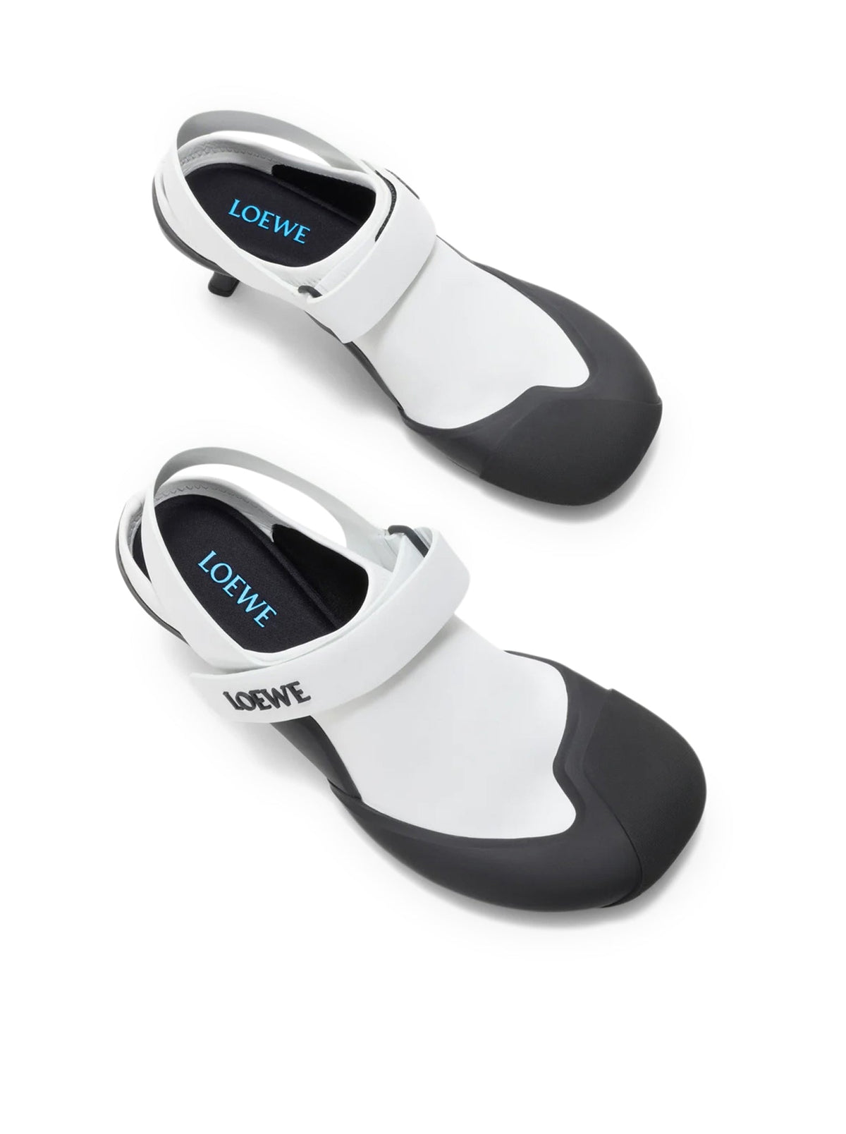 Loewe Women's Dive Slingbacks in White Leather - view 3
