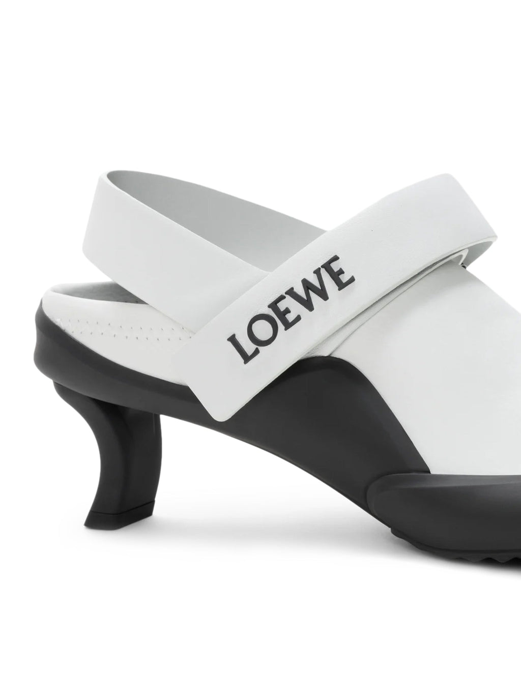 Loewe Women's Dive Slingbacks in White Leather - view 4
