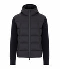 Moncler Men's Logo Padded Cardigan in Black Wool - view 1