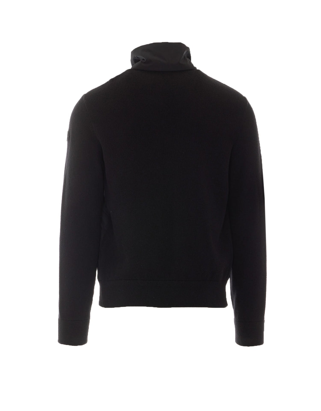 Moncler Men's Logo Padded Cardigan in Black Cashmere - view 3