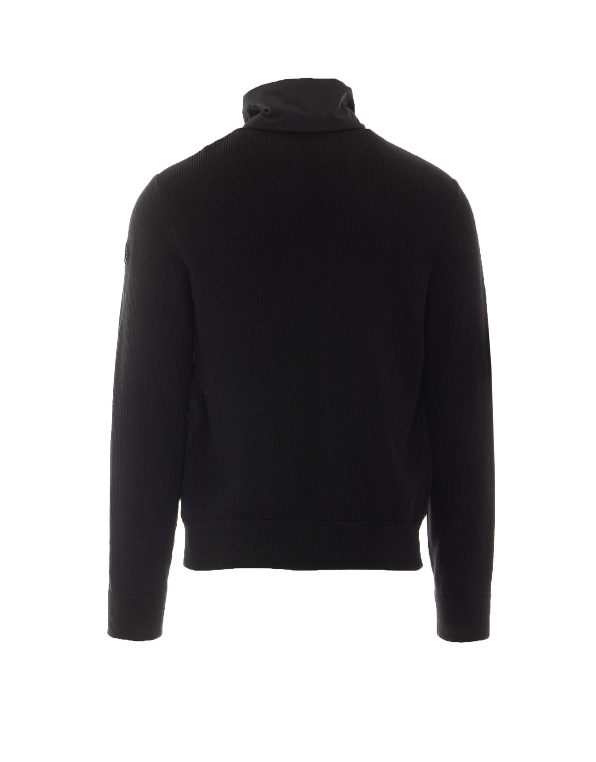 Moncler Men's Logo Padded Cardigan in Black Cashmere - view 3